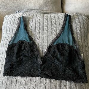 Black Lace Free People Bra Bralette Adjustable